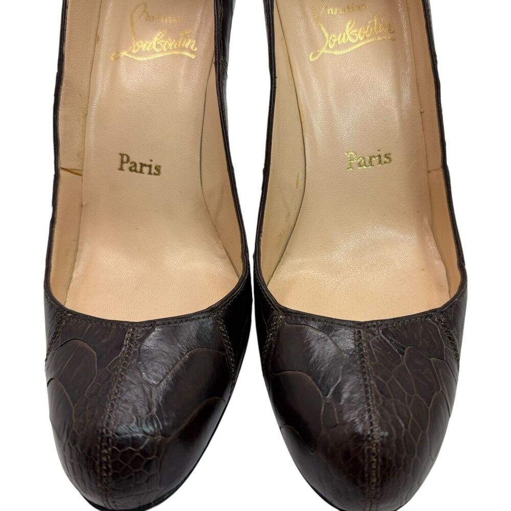 Christian Louboutin Simple Pump Ostrich Leg Leather Size 37 - Picture 6 of 15